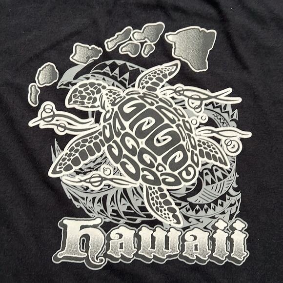 Suna Men’s Black Lightweight 100% Cotton Hawaiian Graphic T-Shirt Size 2XL - Picture 2 of 5